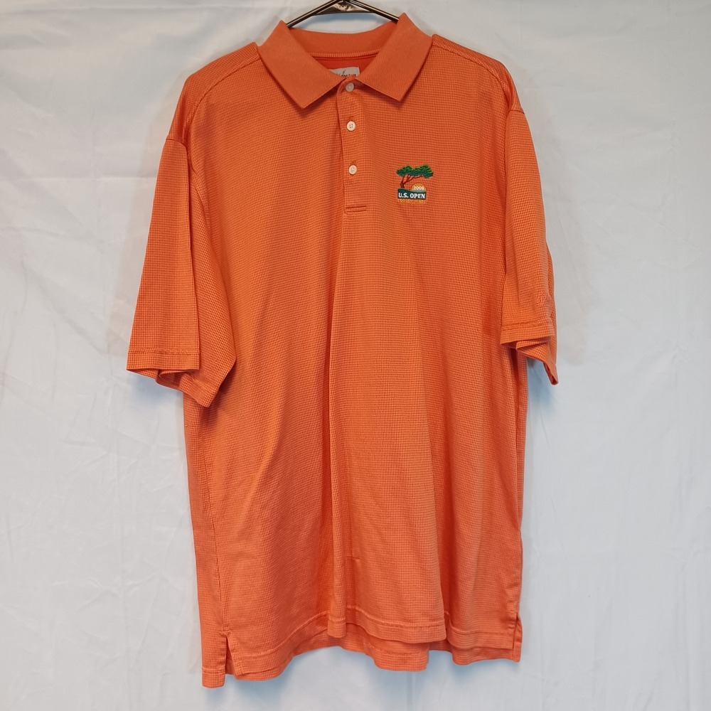 2008 US Open Golf Polo Shirt by Walter Hagen Mens Extra Large Orange Coral